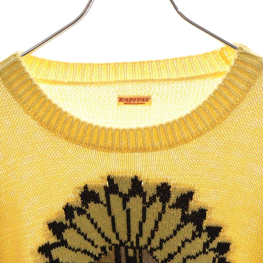 美品　日本製KAPITAL キャピタルイエローポロシャツ　胸元ビーズ刺繍 KAPITAL（キャピタル） 【men595Y】 KAPITAL KOUNTRY タグ付 百稚虎