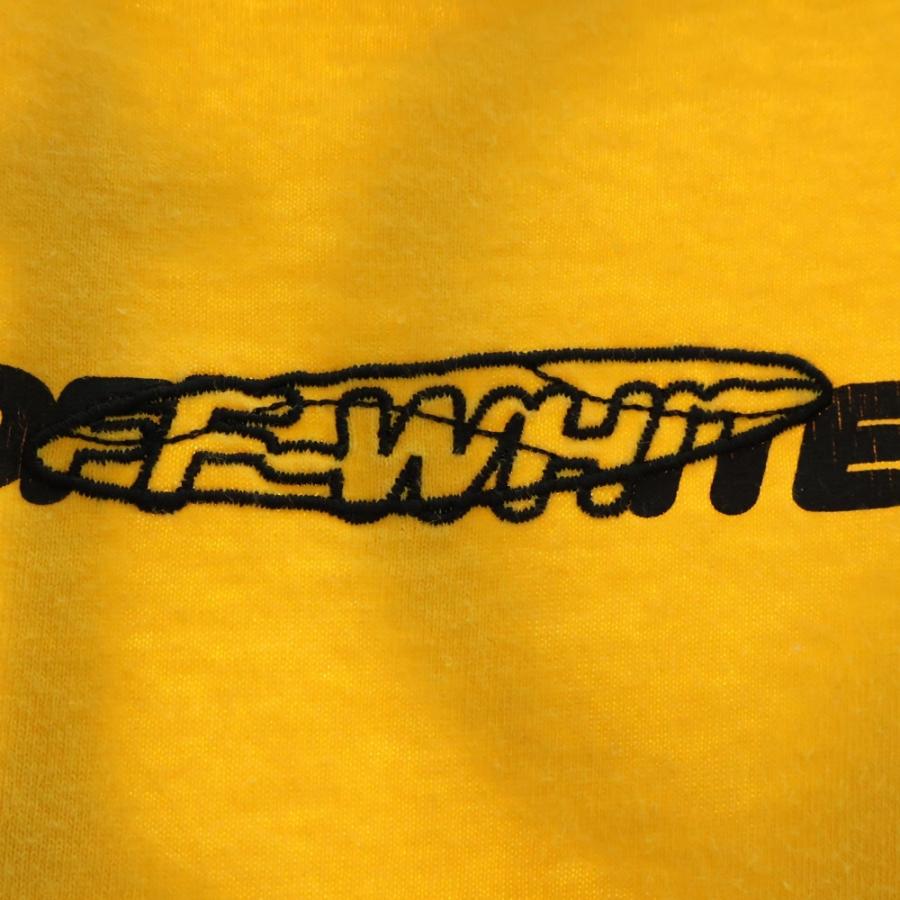 OFFWHITE オフホワイト 半袖Ｔシャツ ロゴ バックグラフィティアロー OMAA027F19185010 ブラック イエロー サイズL 美品 中古 64669 Off-White - OFFWHITE オフホワイト 半袖Tシャツ ロゴ バック