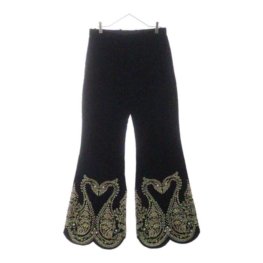 GUCCI（グッチ） Embroidered Velvet Pants ラインストーン装飾 ベロア