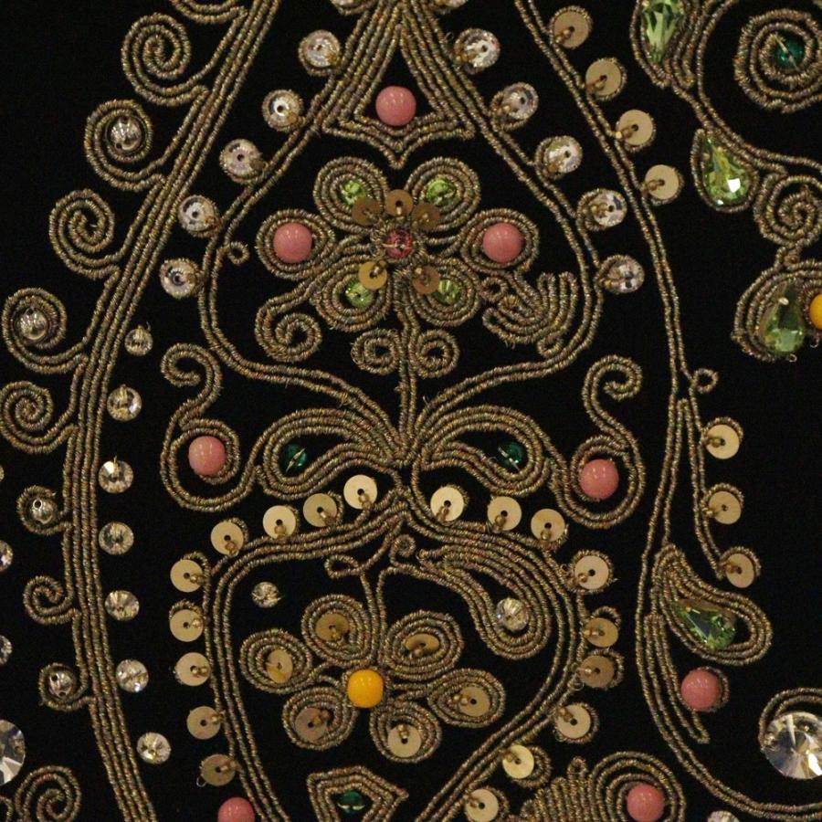 GUCCI（グッチ） Embroidered Velvet Pants ラインストーン装飾 ベロア