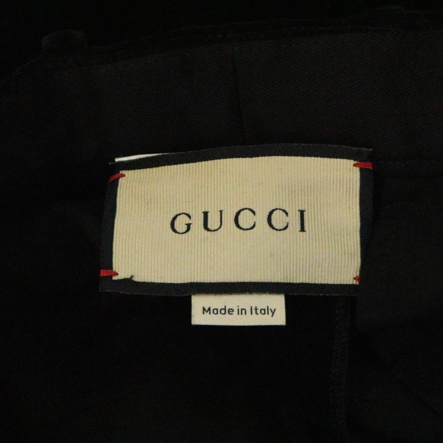 GUCCI（グッチ） Embroidered Velvet Pants ラインストーン装飾 ベロア