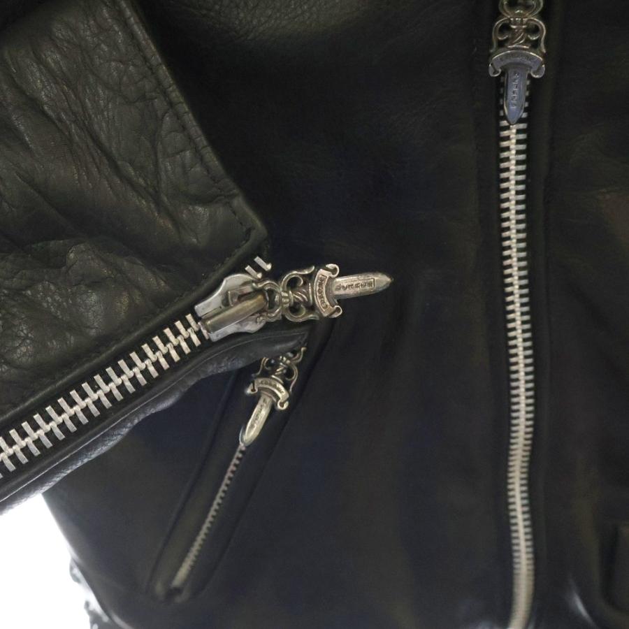 CHROME HEARTS（クロムハーツ） JJ DEAN ダガージップライダースレザー