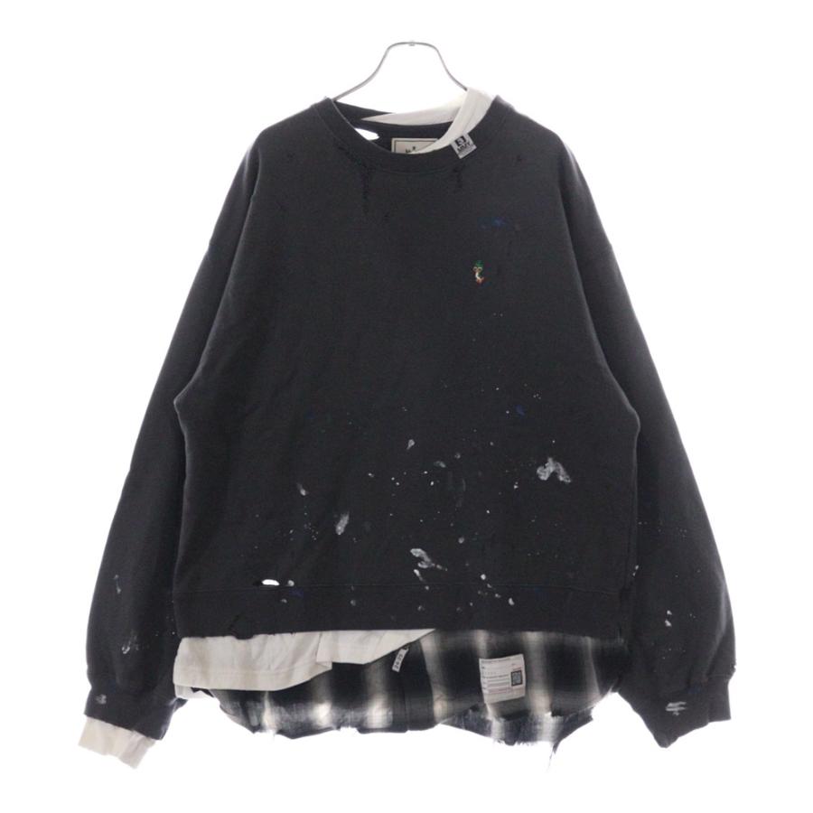 メゾンミハラヤスヒロ Triple Layered Sweatshirt レイヤード ダメージ