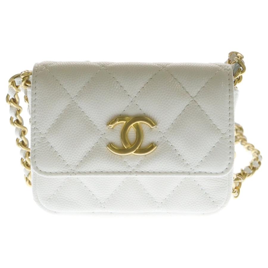 CHANEL ミニショッピングバッグ ホワイト ショルダーバッグ ミニバッグ