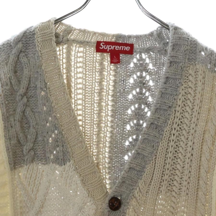 Supreme（シュプリーム） 23AW Patchwork Cable Knit Cardigan パッチ