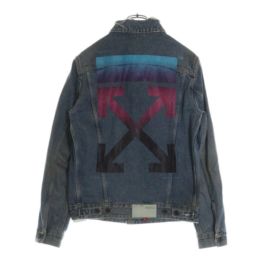 OFF-WHITE オフホワイト 18AW Denim Jacket ダメージ加工 デニム