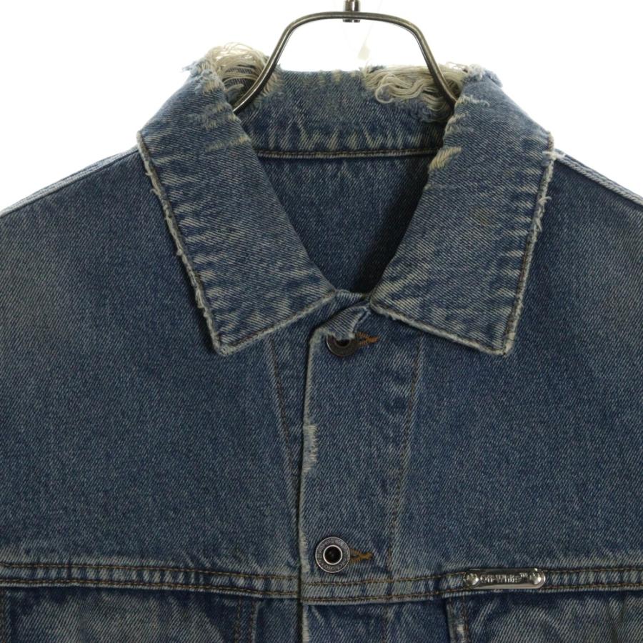 OFF-WHITE オフホワイト 18AW Denim Jacket ダメージ加工 デニム