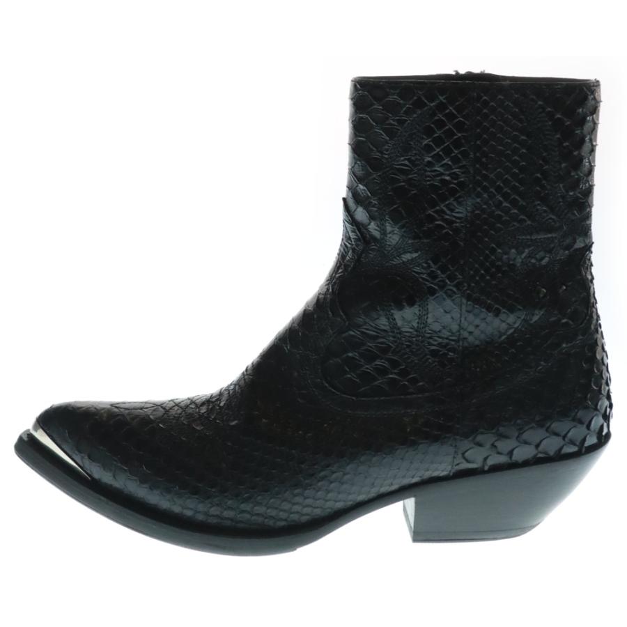 CELINE（セリーヌ） ジャクノ リアルパイソン サイドジップ ヒール