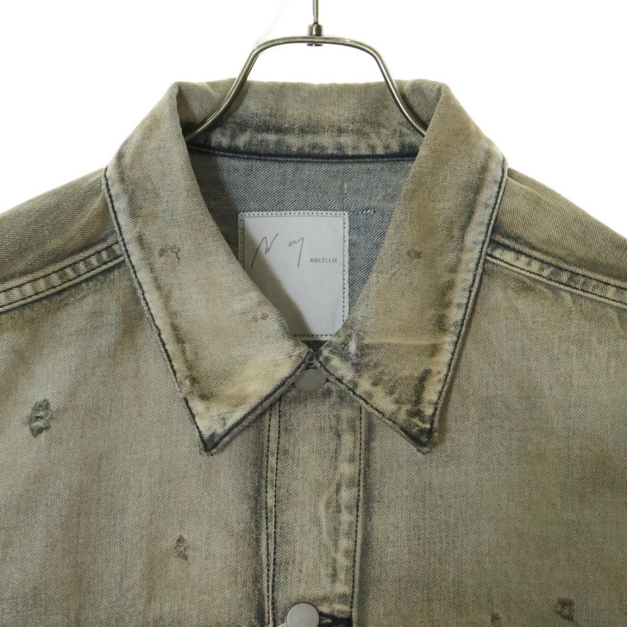 ANCELLM アンセルム 24SS CRASH DENIM JACKET TYPE-2 クラッシュ加工