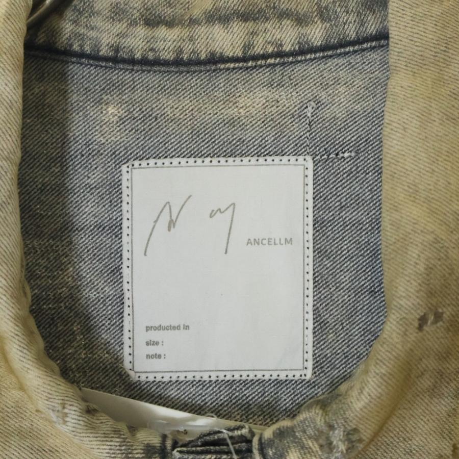 ANCELLM アンセルム 24SS CRASH DENIM JACKET TYPE-2 クラッシュ加工 