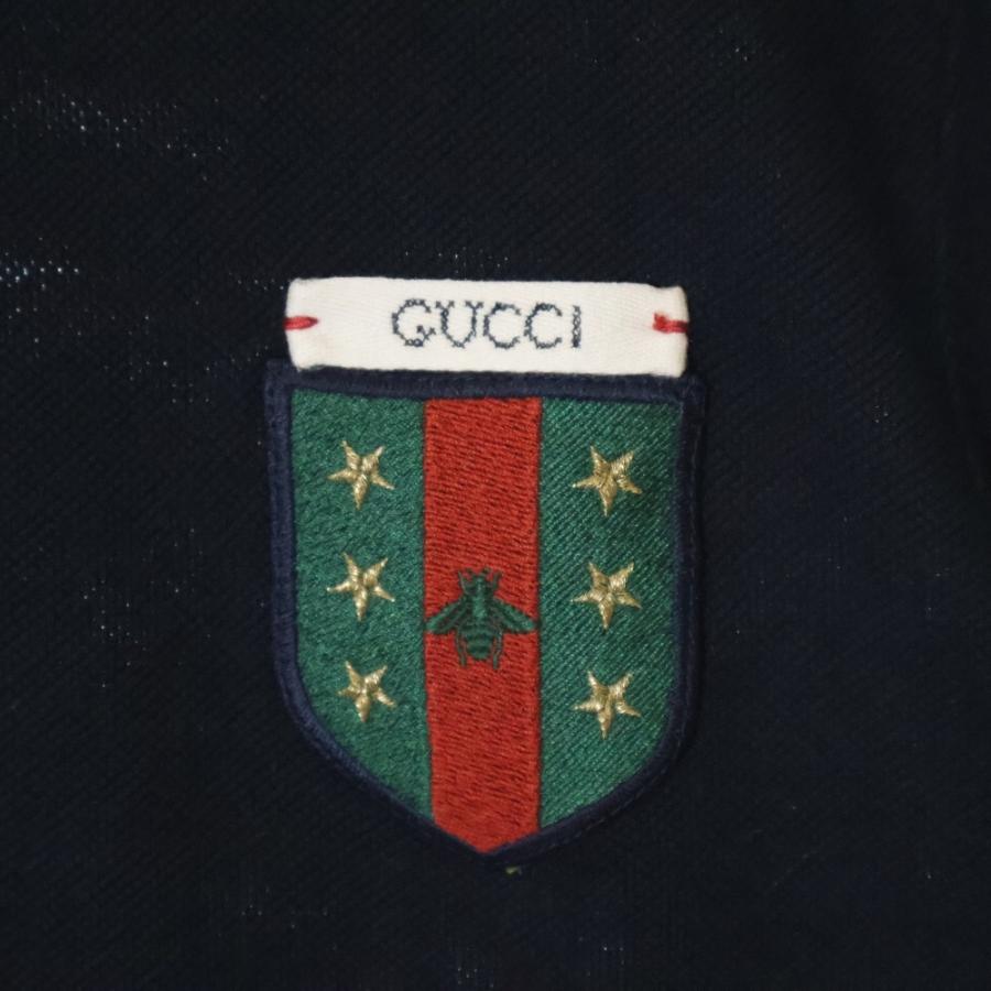 GUCCI（グッチ） S/S Polo Shirt ロゴ刺繍 半袖ポロシャツ ブラック