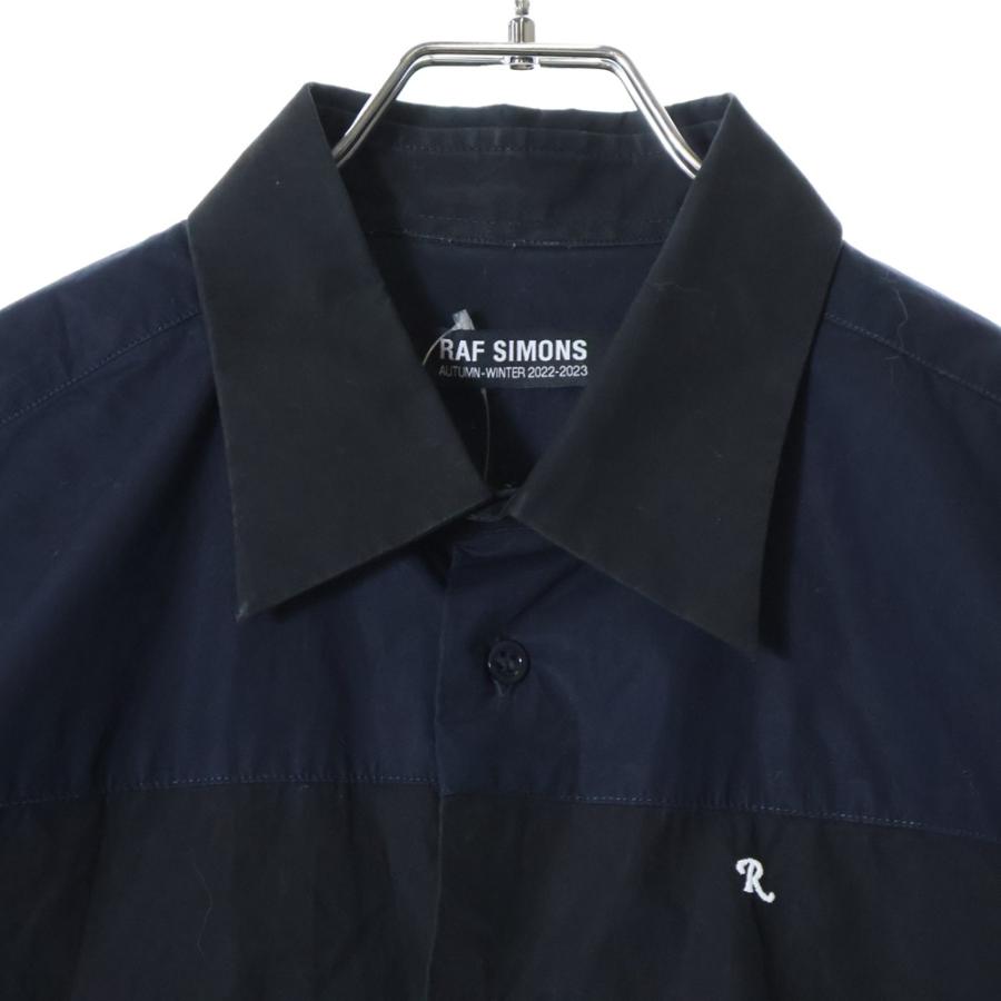 RAF SIMONS ラフシモンズ 22AW Bicolor Americano Shirt ロゴ