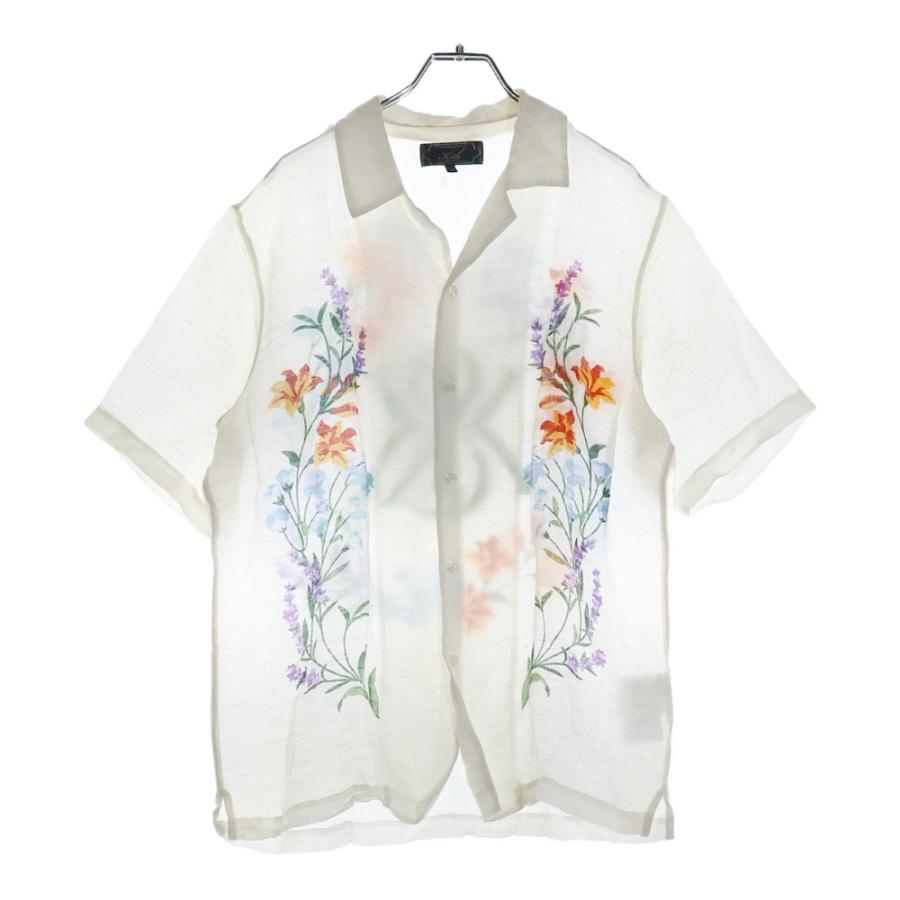 美品　KITH キス 開襟　XL シルク　半袖シャツ ベージュ オープンカラー KITH（キス） Thompson Camp Collar Shirt トンプソン キャンプ カラー