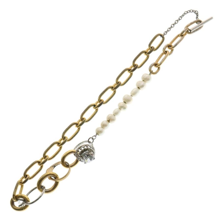 MARNI（マルニ） Ring-embellished Chain Necklace パール リング