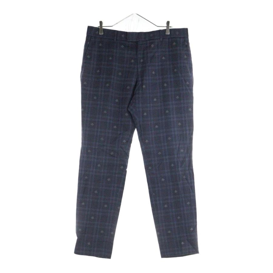 GUCCI（グッチ） Bee Check Pants チェックパンツ ウールスラックス 