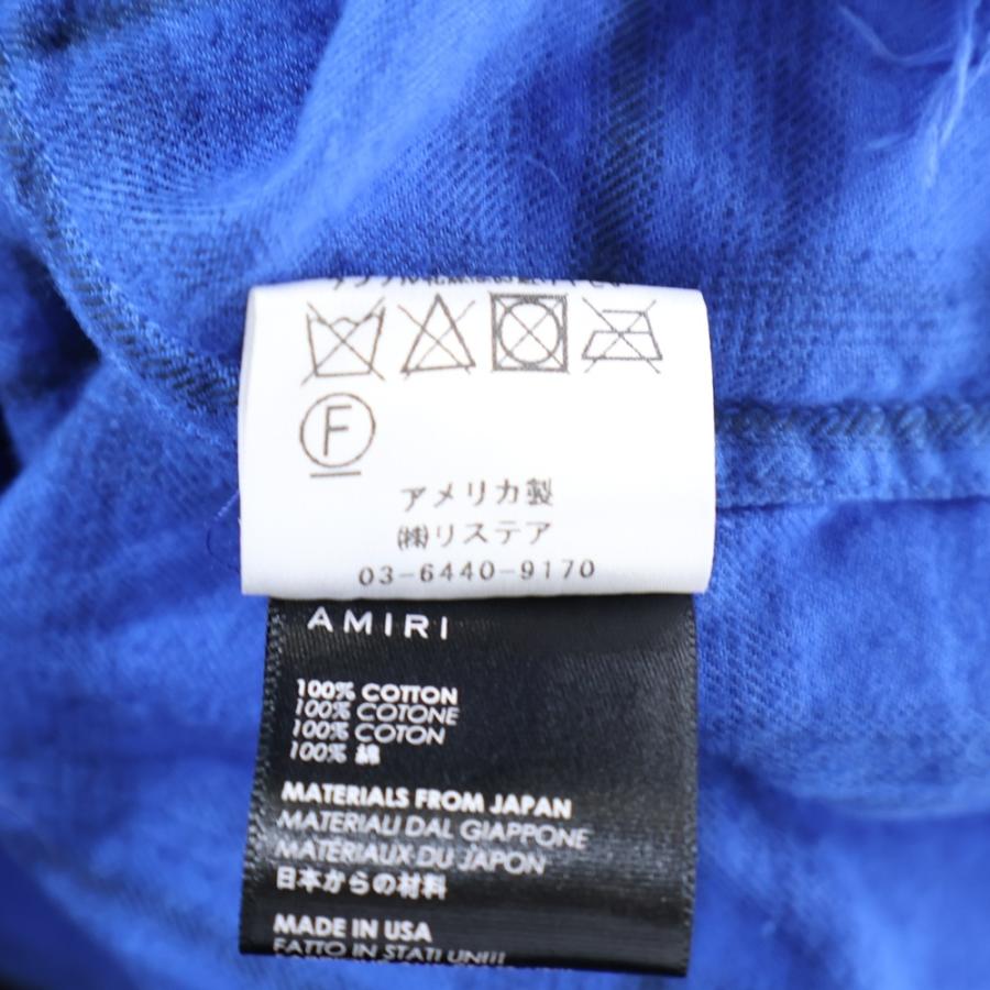 AMIRI アミリ Shark Paint Check Shirt シャークペイント 長袖チェック  