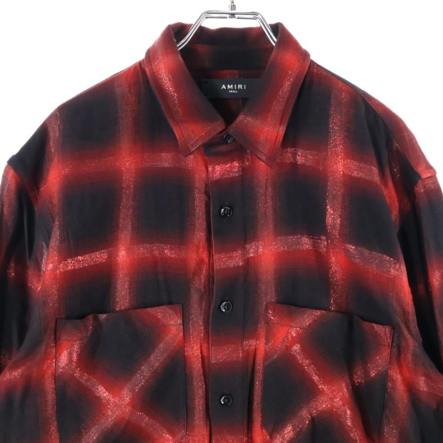 AMIRI（アミリ） Glitter Loose Fit Plaid Shirt グリッター 長袖