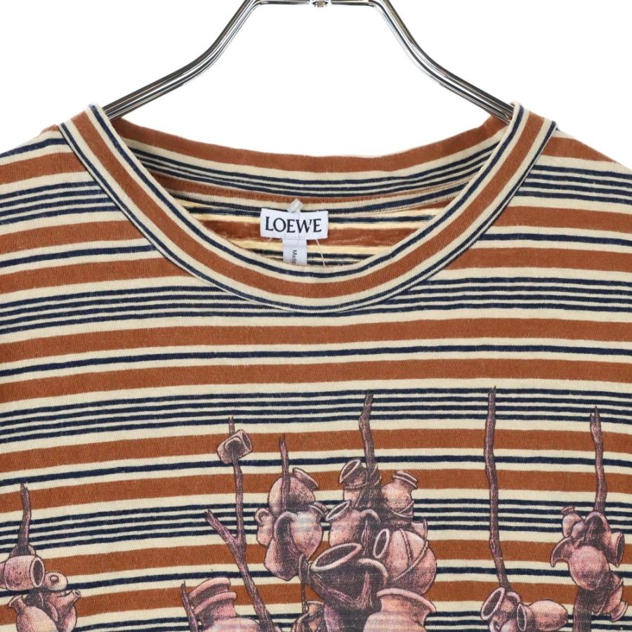 ロエベ ボーダーTシャツ オレンジ Lサイズ LOEWE（ロエベ） Border T-Shirt ボーダー半袖Tシャツ オレンジ