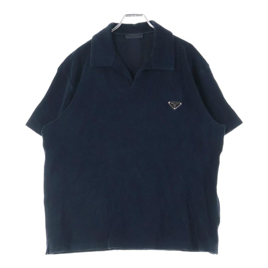 PRADA（プラダ） Terry-Cloth Logo Patch Polo Shirt トライアングル