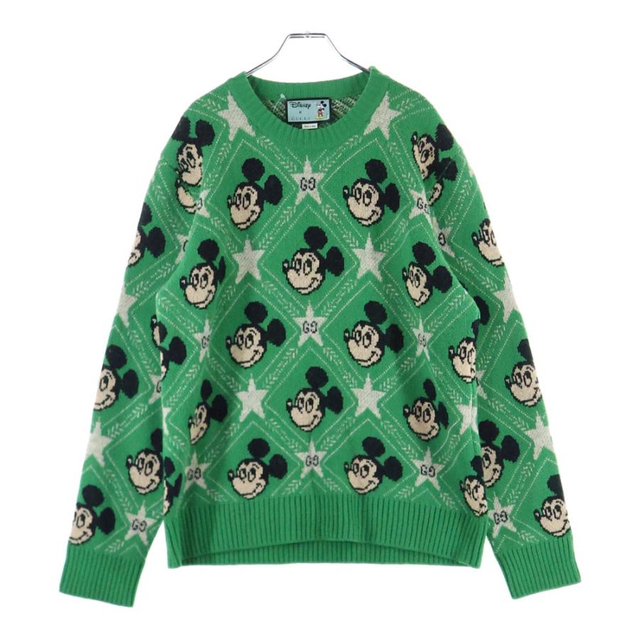 【タグ付き・未使用‼️】GUCCI LITTLE WILLIAMS KNIT GUCCI（グッチ） ×Disney Mickey Mouse Pattern Crewneck Knitted