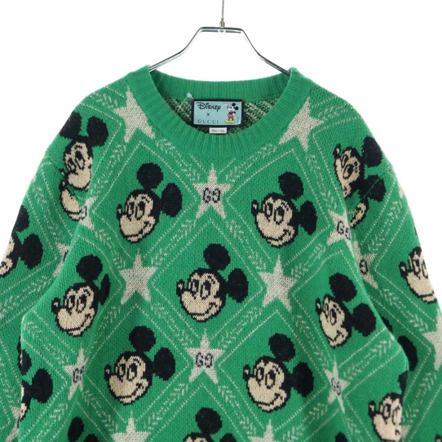 GUCCI（グッチ） ×Disney Mickey Mouse Pattern Crewneck Knitted