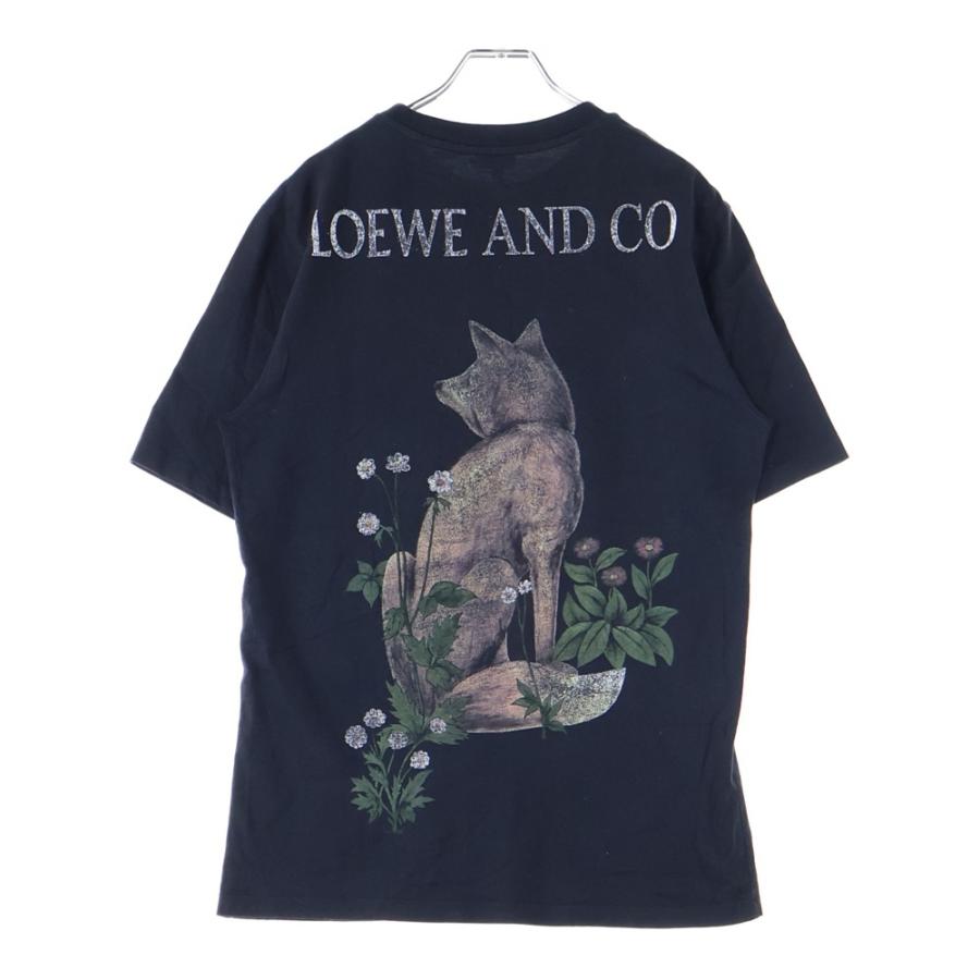 LOEWE（ロエベ） & Co. Tee フラワープリント 半袖Tシャツ ブラック