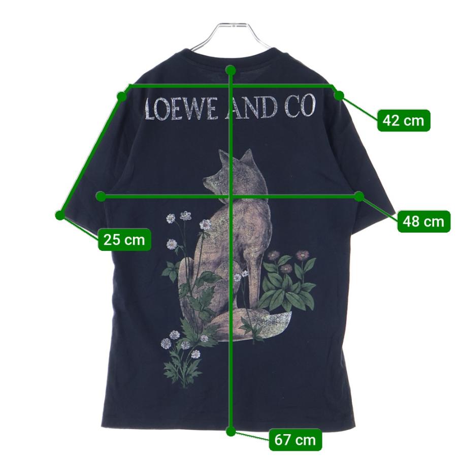 LOEWE（ロエベ） & Co. Tee フラワープリント 半袖Tシャツ ブラック