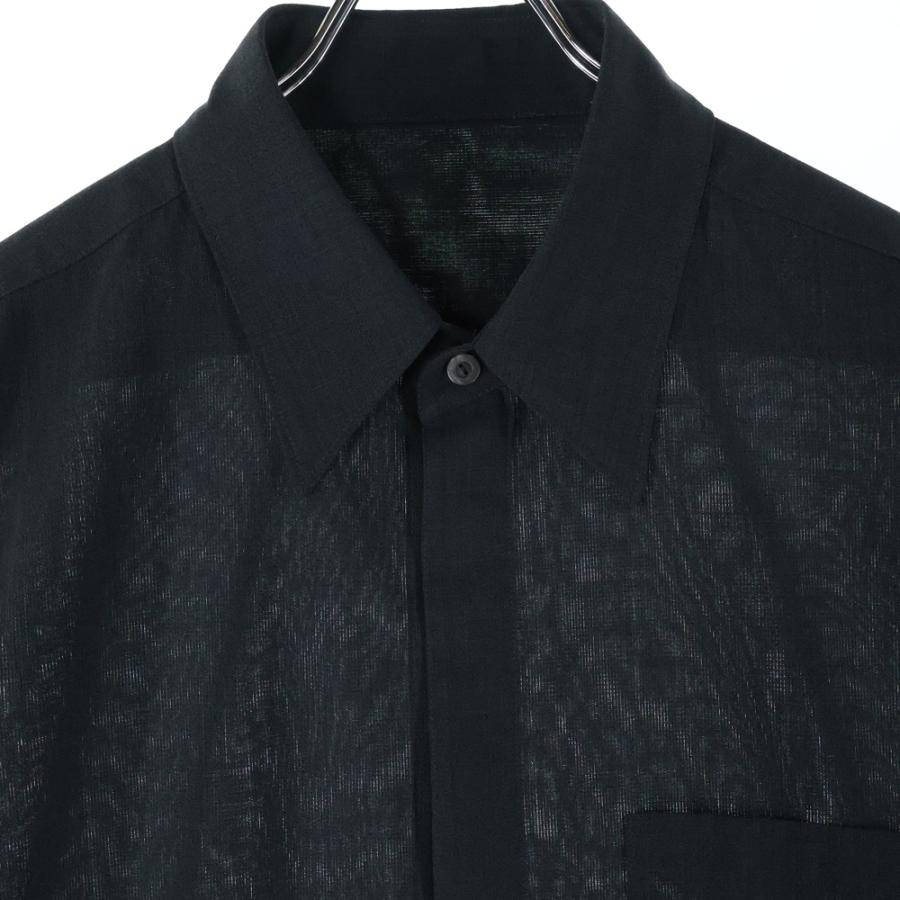 Cristaseya / シアサッカー/マオカラー/長袖シャツ/M/コットン/WHT/無地/襟・袖口汚れ有 Cristaseya◇シアサッカー/マオカラー/長袖シャツ/M/コットン/WHT/無地