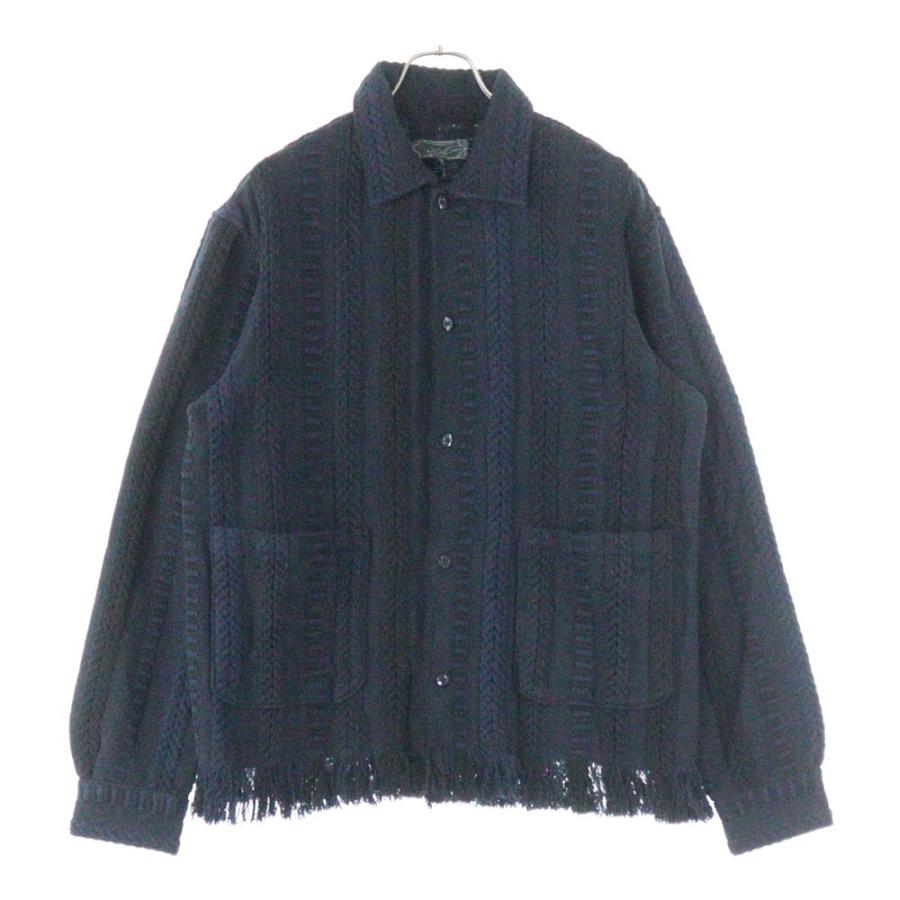 KITH（キス） 25AW Mixed Stripe Tweed Boxy Collared Overshirt