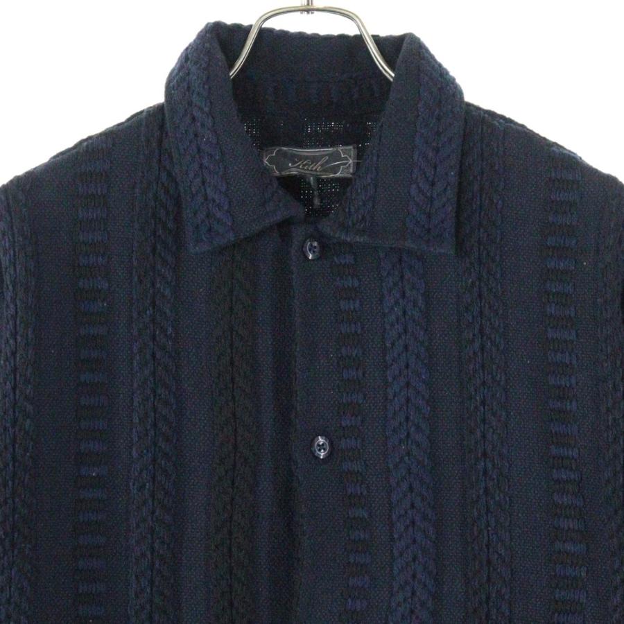 KITH（キス） 25AW Mixed Stripe Tweed Boxy Collared Overshirt