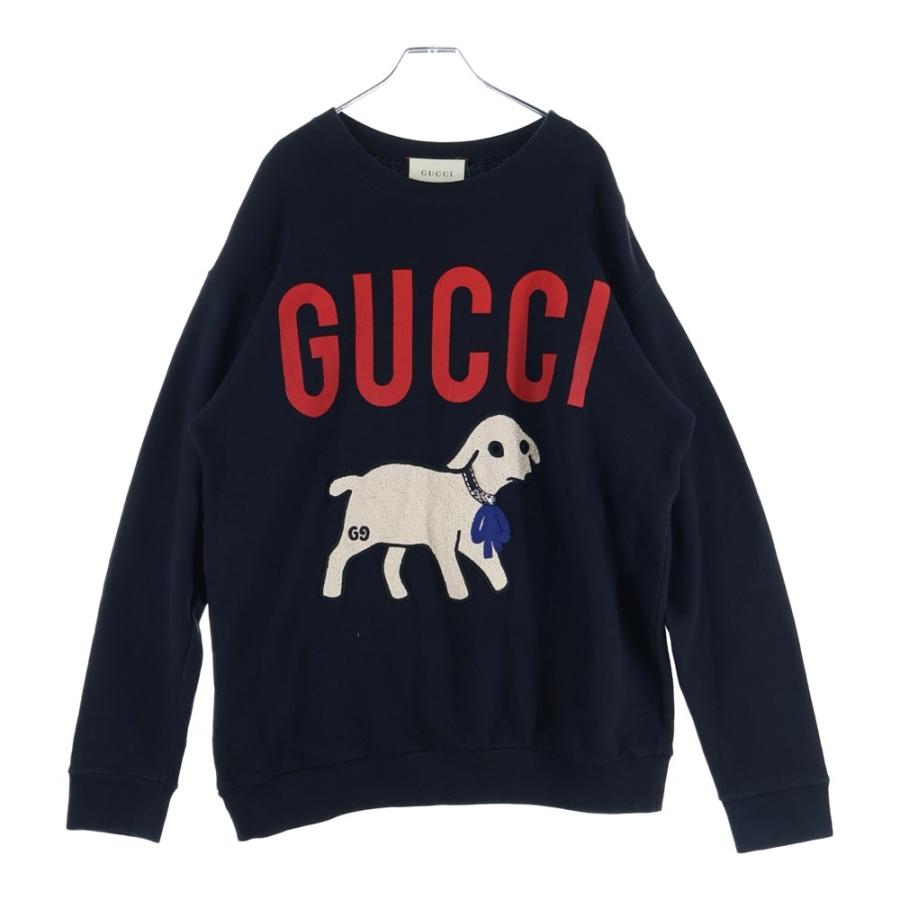 GUCCI（グッチ） Lamb Patch Sweatshirt スパンコール装飾 ドッグ