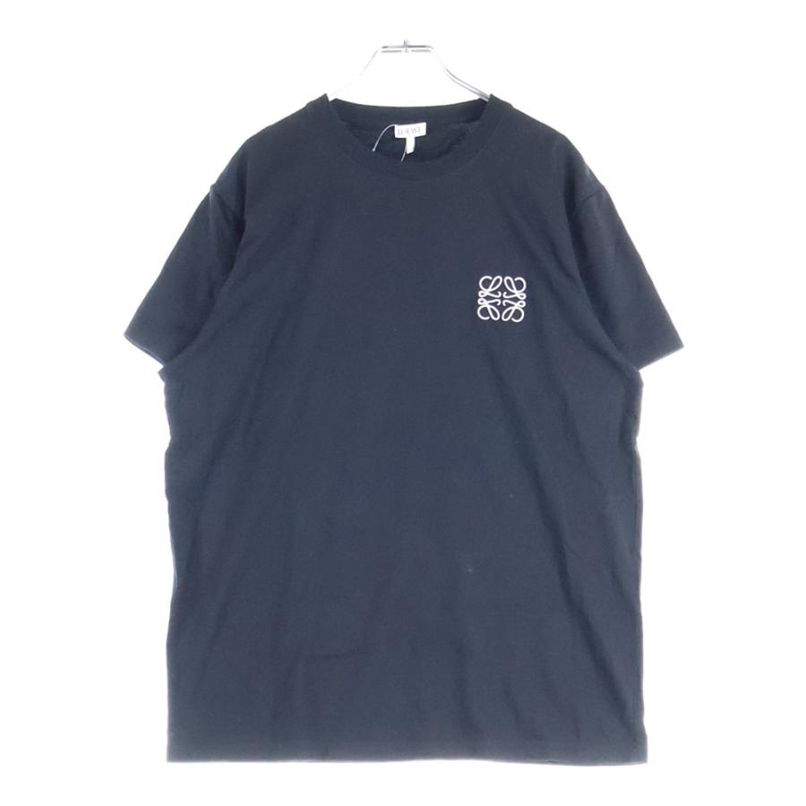 LOEWE ブラック Tシャツ　H526341XAI Loewe Anagram Chest Logo Black T Shirt | H526341XAI-1100