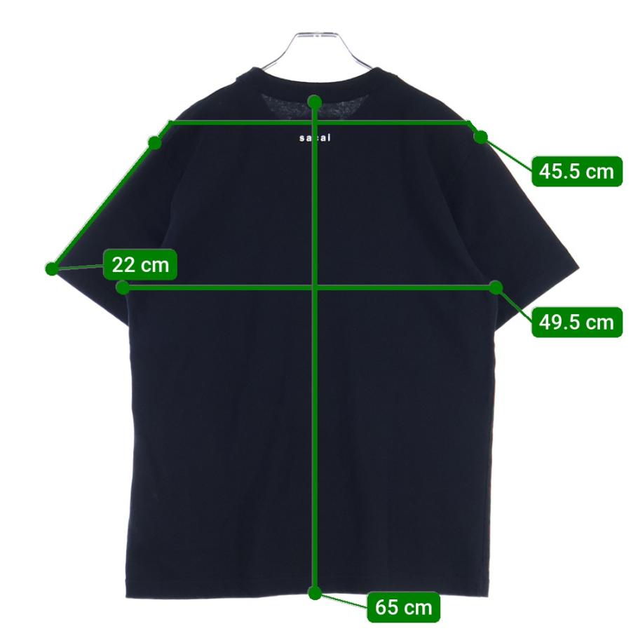 sacai 半袖カットソー/1/コットン/BLK/無地/19-04410 美品 sacai 半袖Tシャツ 胸ポケット 25-06328M メンズ SIZE 4 サカイ