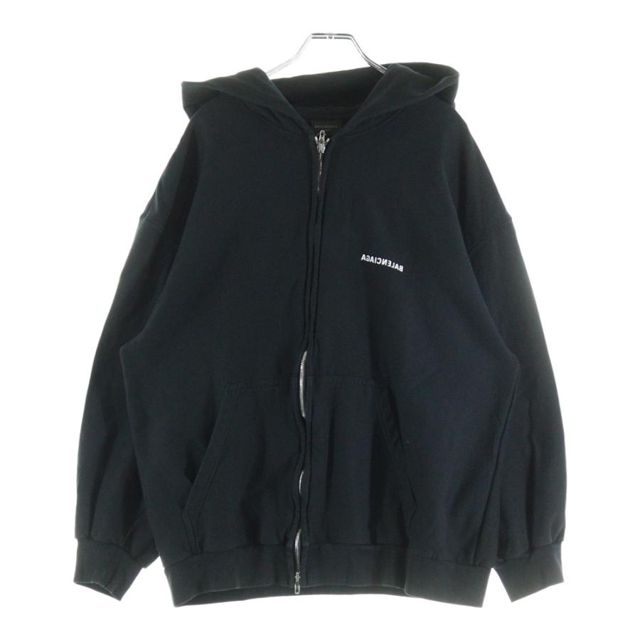 BALENCIAGA（バレンシアガ） ミラーロゴ ダブルジップアップフーディ