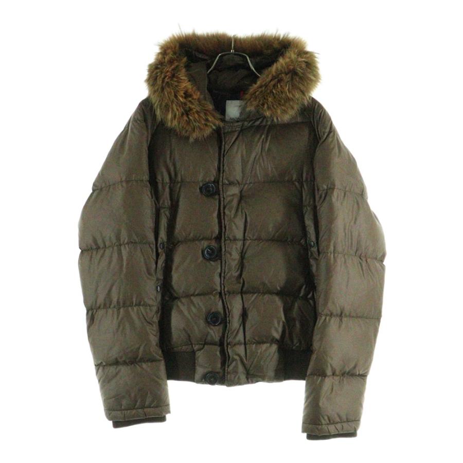 MONCLER（モンクレール） ファー ダウンジャケット ブラウン Z7HJ896