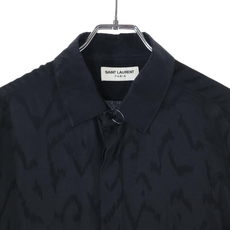 SAINT LAURENT PARIS サンローランパリ Silk Shirt イブカラー