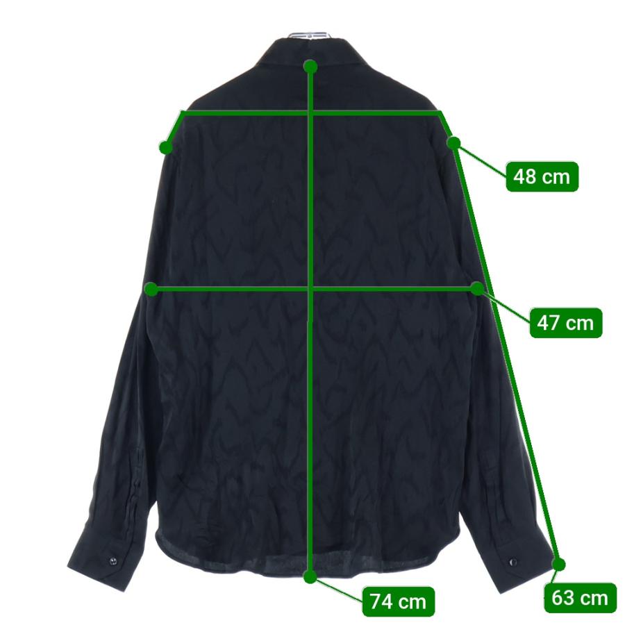 SAINT LAURENT PARIS サンローランパリ Silk Shirt イブカラー