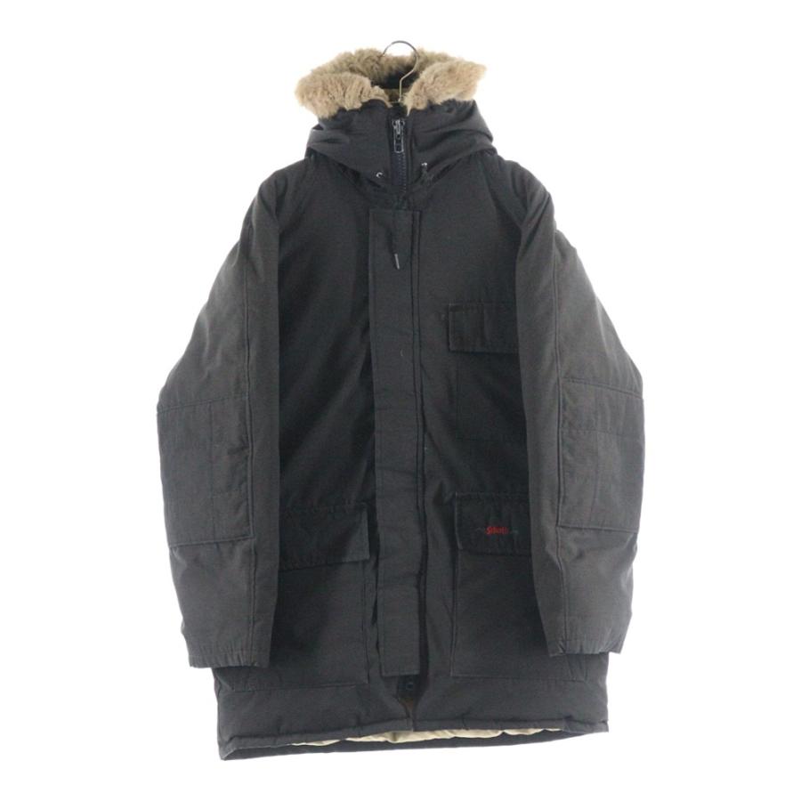 SCHOTT ショット Down Jacket ロゴ刺繍 ファー付きダウンジャケット 