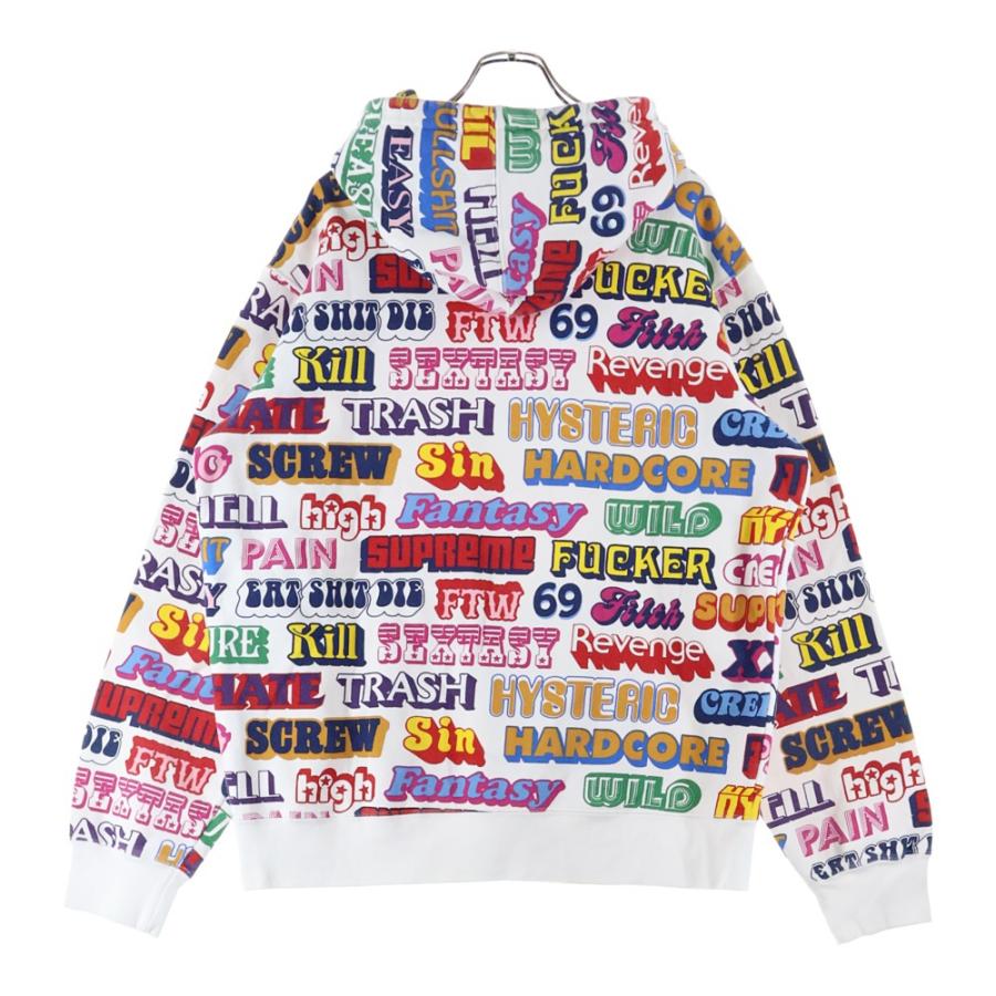 シュプリーム ヒステリックグラマー コラボ パーカー L ロゴ　総柄 Supreme®/HYSTERIC GLAMOUR Thermal Lined Zip Up Hooded Sweatshirt