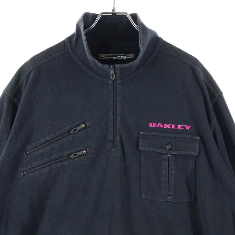 OAKLEY（オークリー） GOLF SHIRT ハーフジップ ロゴ刺繍ポロシャツ