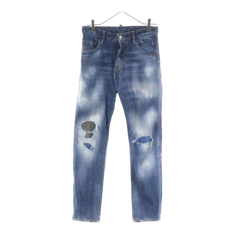 DSQUARED2 ダメージ加工 スケータースキニーデニム DSQUARED2（ディースクエアード） 21AW Skater Jean ダメージ加工