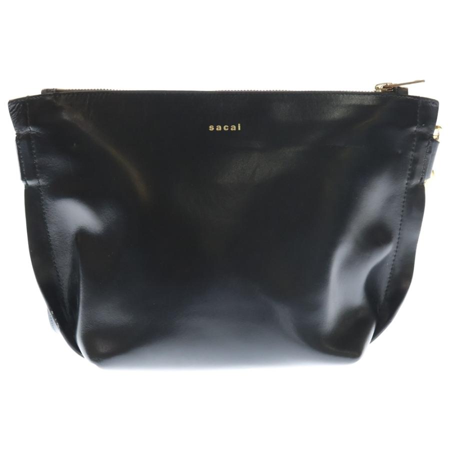 sacai レザーミニショルダーバッグ 黒 sacai レザーミニショルダーバッグ 黒 Sacai レザーショルダーバッグ