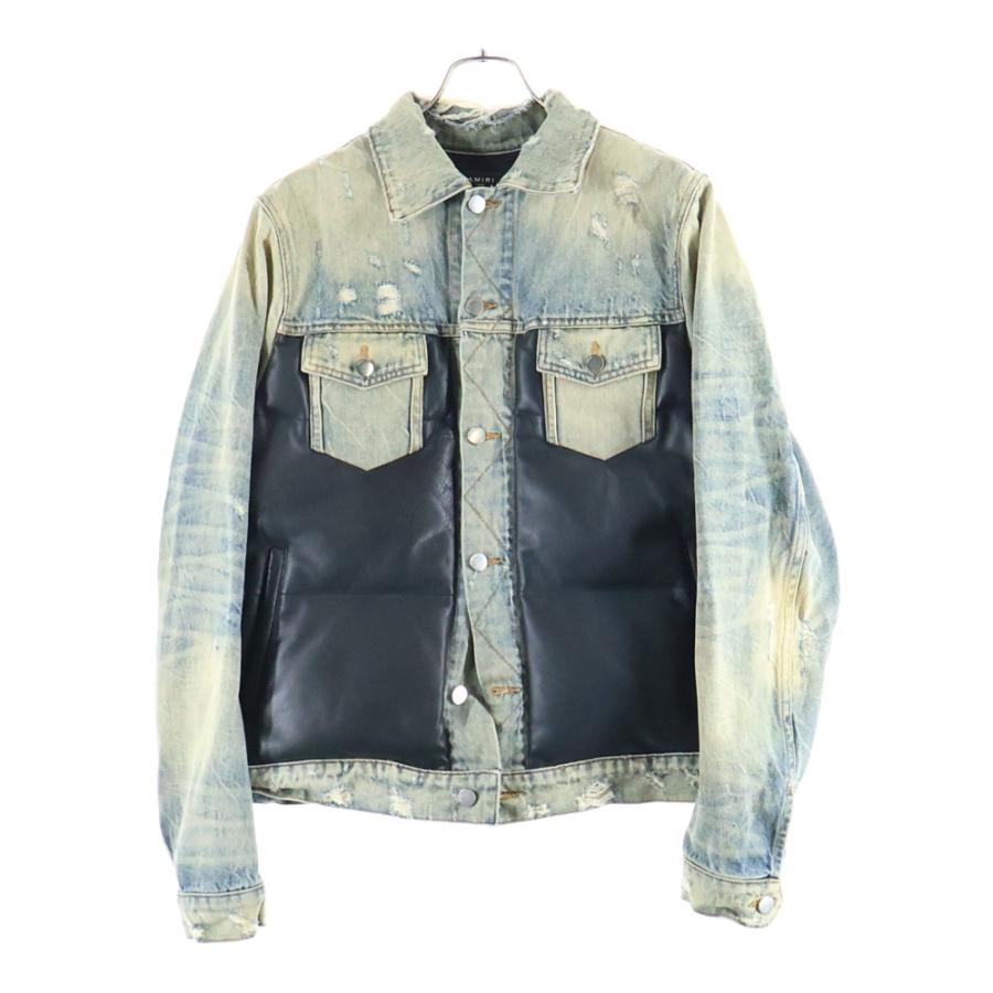 AMIRI（アミリ） Denim Down Jacket ダウン切替 ダメージ加工 デニム