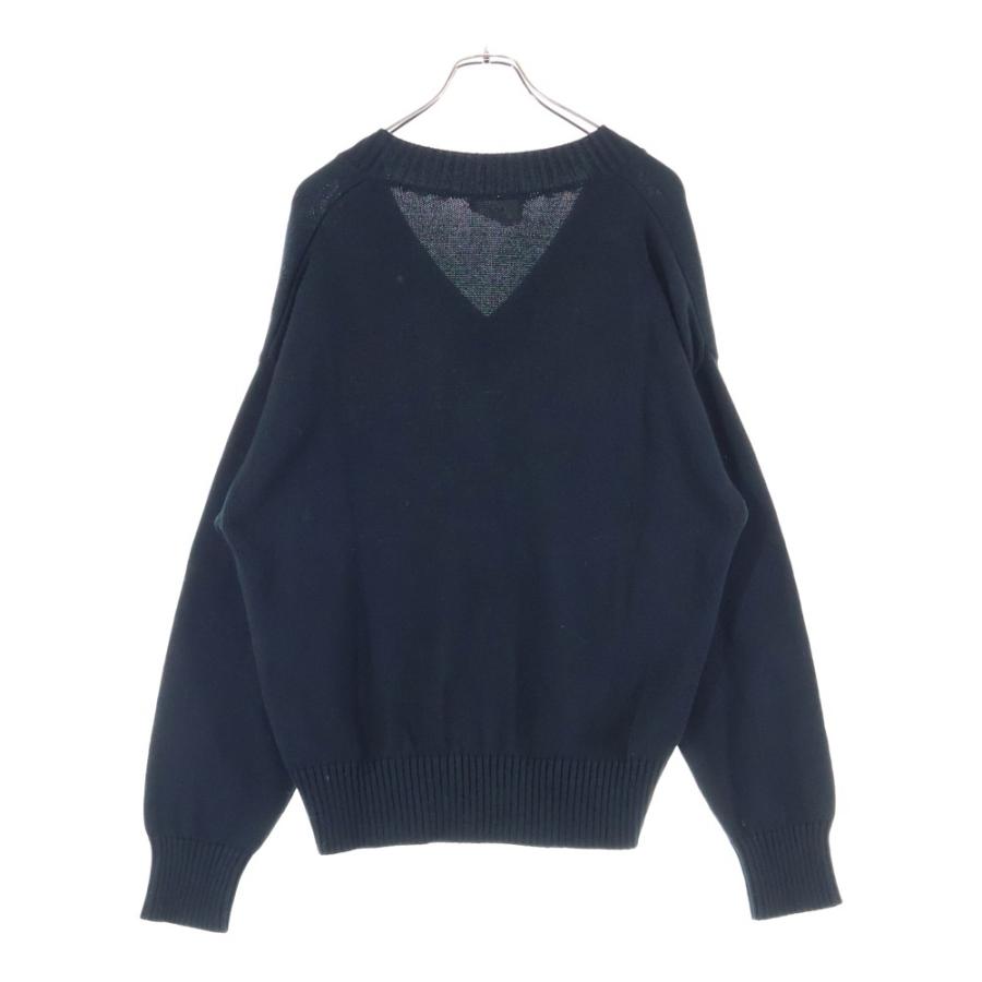 AMI ネイビー Vネックニット 男女兼用 AMI Alexandre Mattiussi アミアレクサンドルマテュッシ V NECK