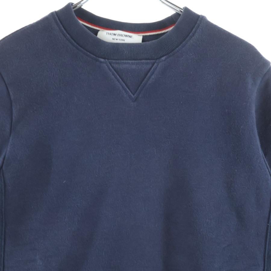 THOM BROWNE　スウェット　トレーナー　無地　4bar L THOM BROWNE（トム ブラウン） 4Bar Classic Sweatshirt クルーネック