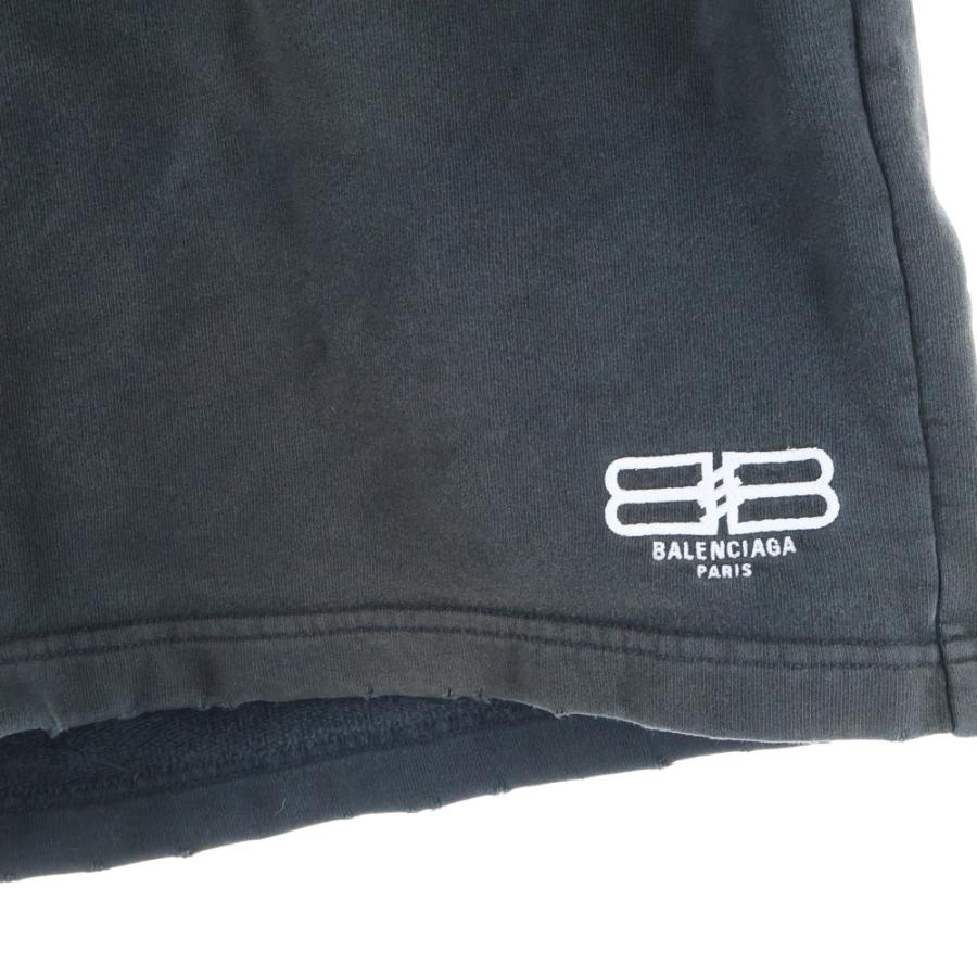BALENCIAGA バレンシアガ BBロゴ スウェットショートパンツ L 黒 BALENCIAGA バレンシアガ ロゴスウェットショートパンツ コットン