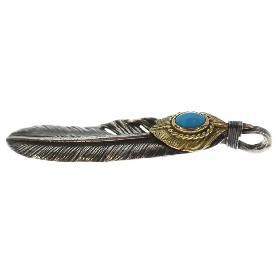 goro's（ゴローズ） 【現行】上金金縄ターコイズ特大フェザー 左向き