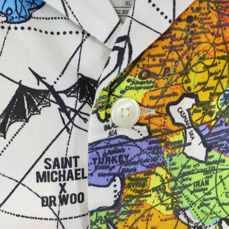 SAINT MICHAEL セントマイケル 23SS ×Dr.Woo DW PAJAMA SH WORLD MAP