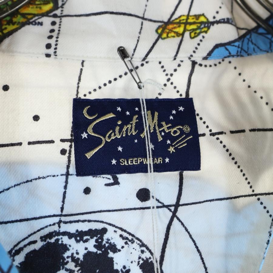 SAINT MICHAEL セントマイケル 23SS ×Dr.Woo DW PAJAMA SH WORLD MAP