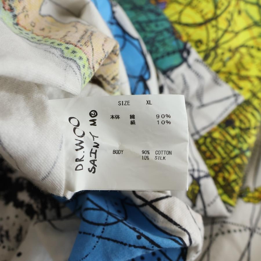 SAINT MICHAEL セントマイケル 23SS ×Dr.Woo DW PAJAMA SH WORLD MAP